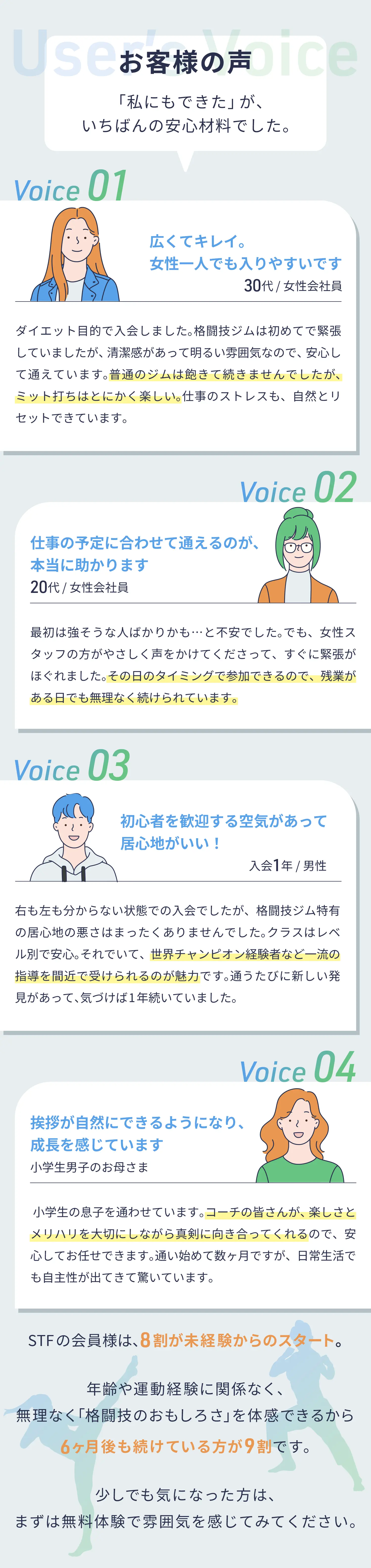 お客さまの声